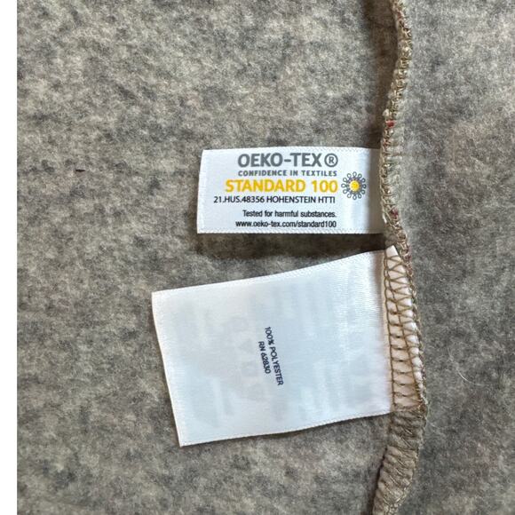 Lands' End Red Plaid Houndstooth 100% Cotton Fleece Blazer Jacket Women XS (2-4) - Picture 7 of 7